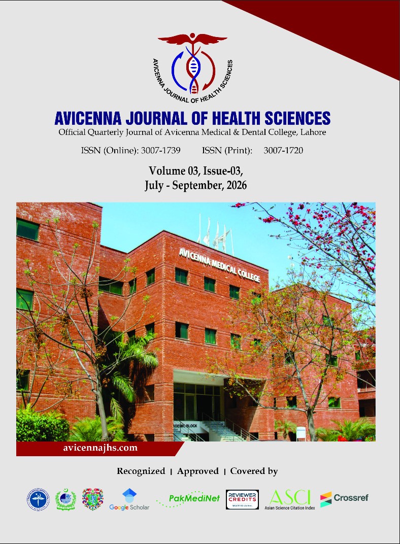 					View Vol. 3 No. 3 (2026): Avicenna Journal of Health Sciences (AJHS)
				
